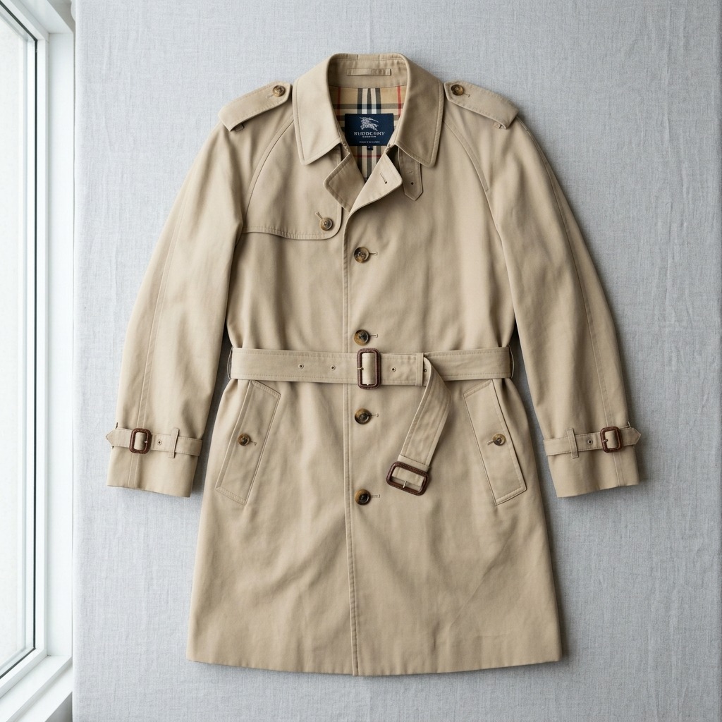 Burberry London Vintage Gabardine Trench Coat